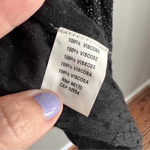 Bl^nk London Beaded Open Front Duster Cardi New Black Anthropologie one size - Picture 6 of 8